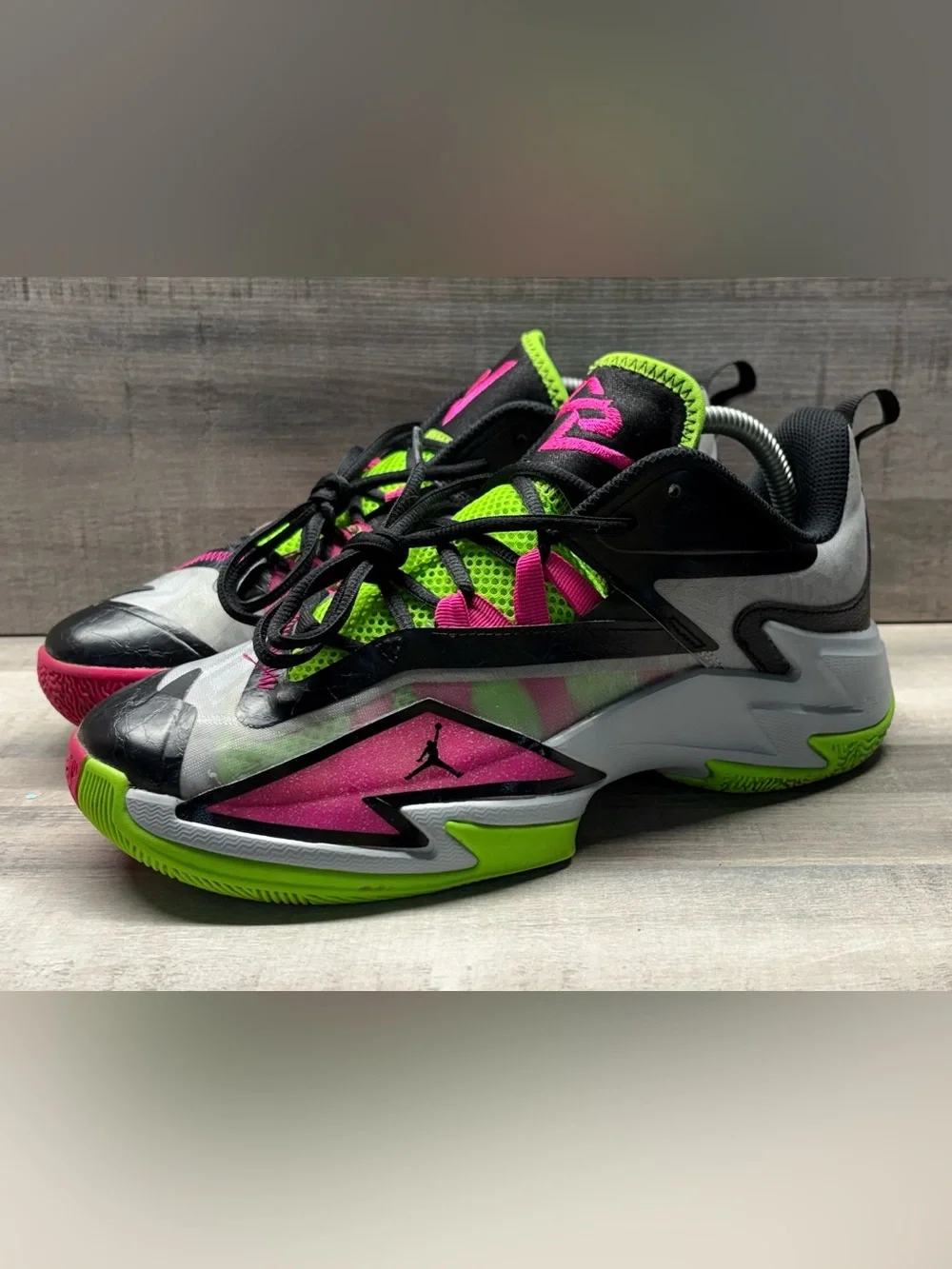 Jordan One Take 3 Westbrook Wolf Grey Pink Green DC7701-002 Men’s Size 8